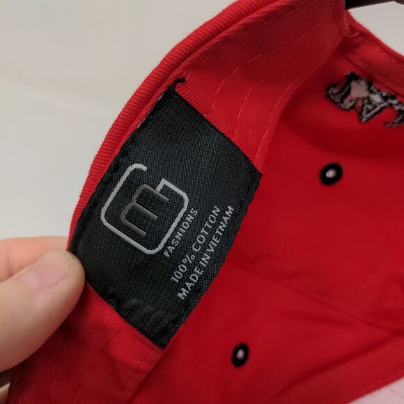 MG Fashions Men's Snapback Hat Red Black Embroidered Tampa Bay Logo - Picture 7 of 7